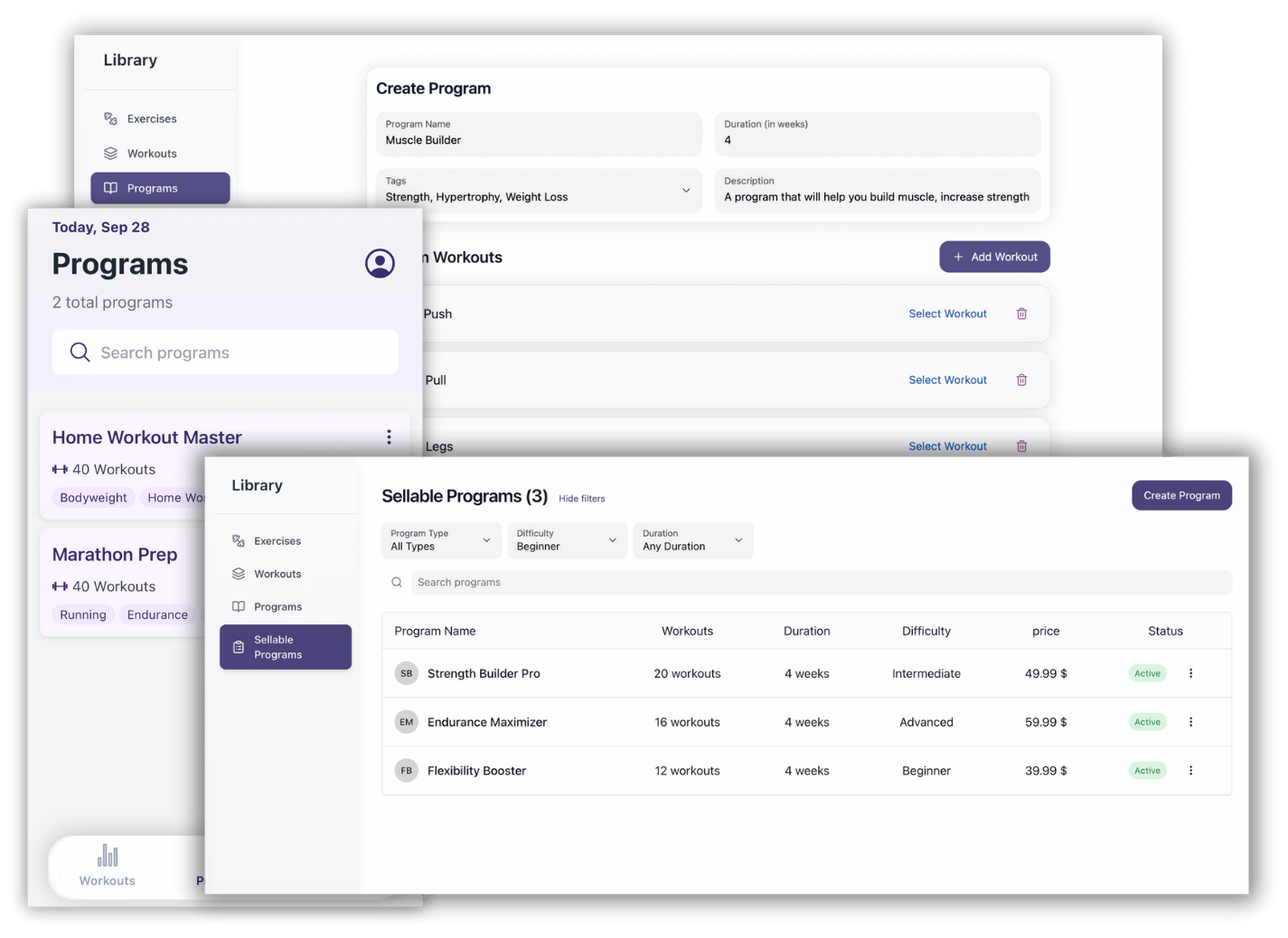 Create, Assign & Sell Programs